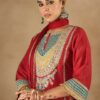 Crimson Elegance with Regal Embroidery by Leeza